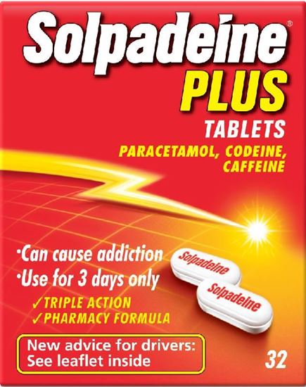 Picture of SOLPADEINE PLUS TAB NON SOLUBLE 32 TABLETS