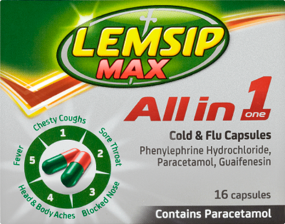 Picture of LEMSIP MAX ALL IN ONE CAPSULES - 16 PACK