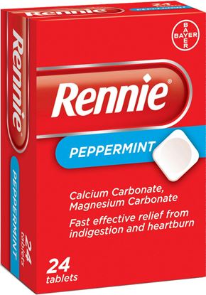 Picture of RENNIE DIGESTIF TAB PEPPERMINT 24 TABLETS